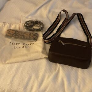 Pom Pom London Brown Crossbody Bag